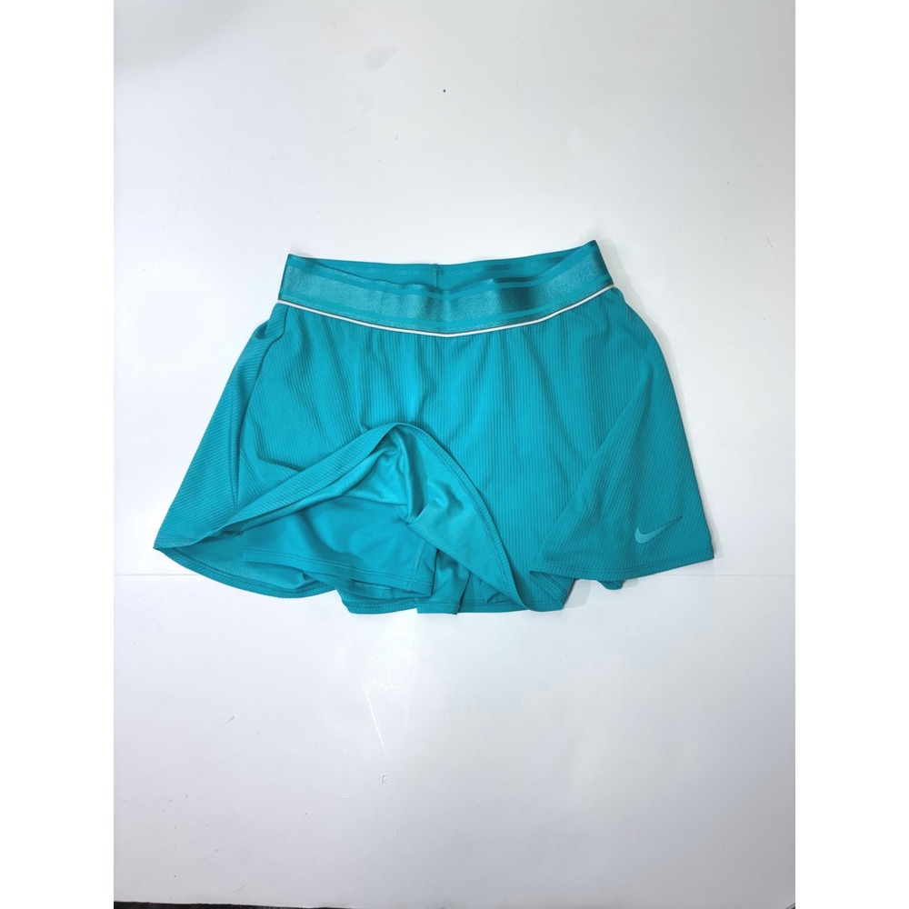 Sold. Nike Court Victory Women Teal Ribbed Tennis Skort